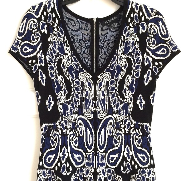 Etcetera Fit & Flare V- Neck Knit Dress, Sz S. - Picture 5 of 8